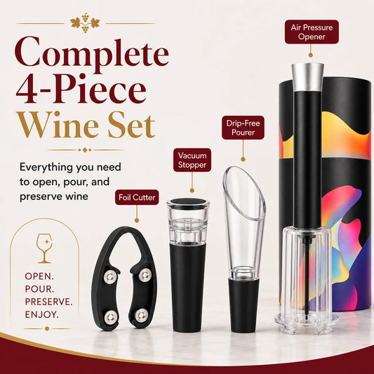 Air Pressure Wine Opener Set
