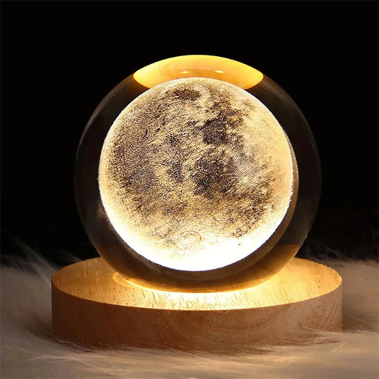 3D Space Crystal Ball Lamp