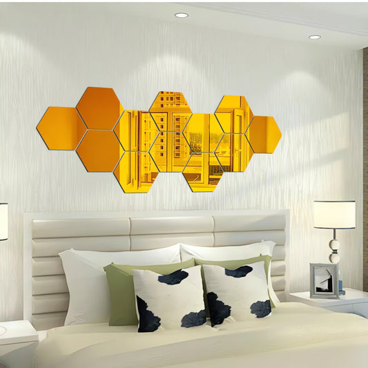 Decorative Hexagon Mirror Tiles