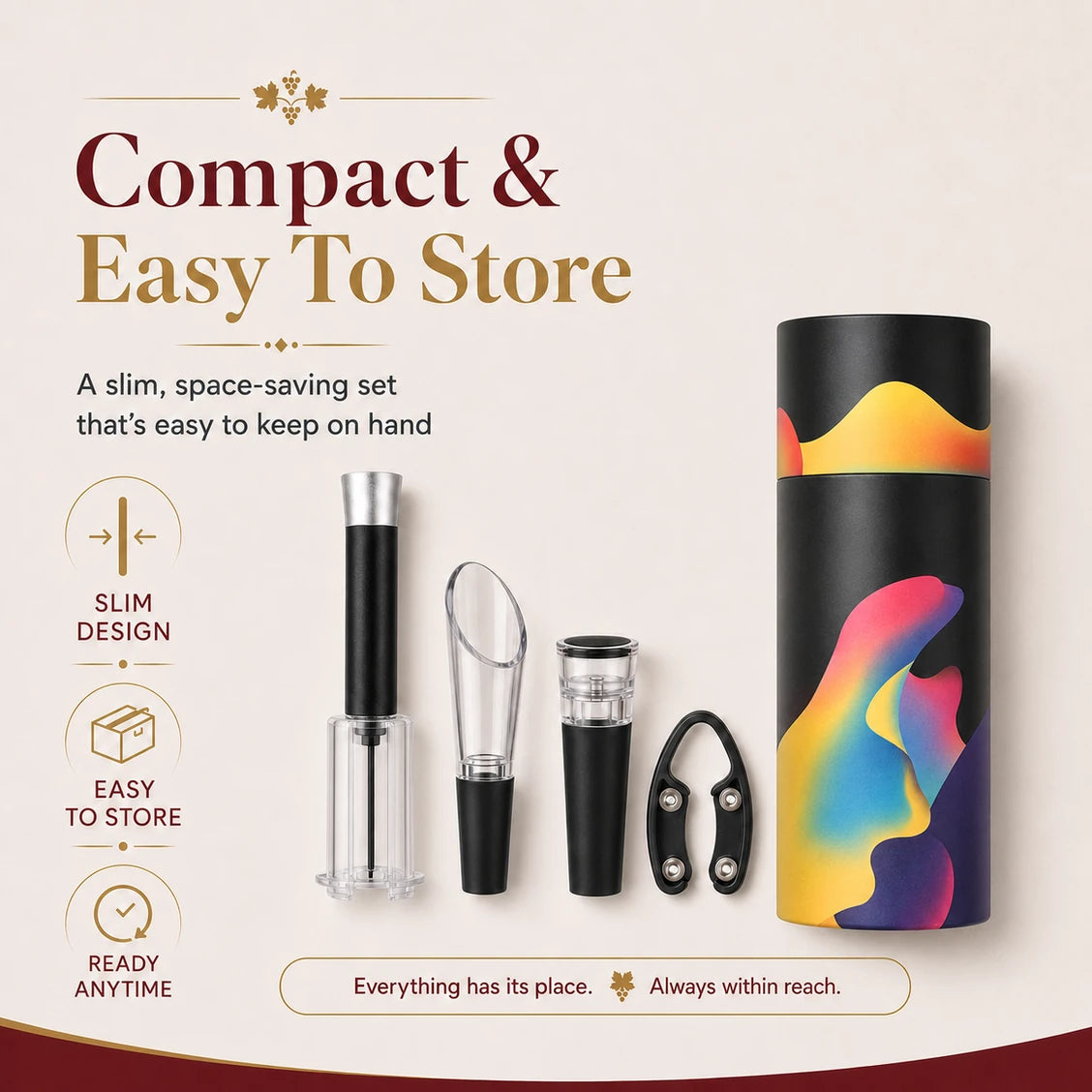Air Pressure Wine Opener Set
