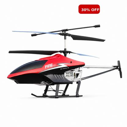 Red and black large RC helicopter variant