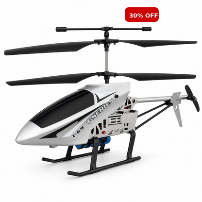 Silver large RC helicopter variant