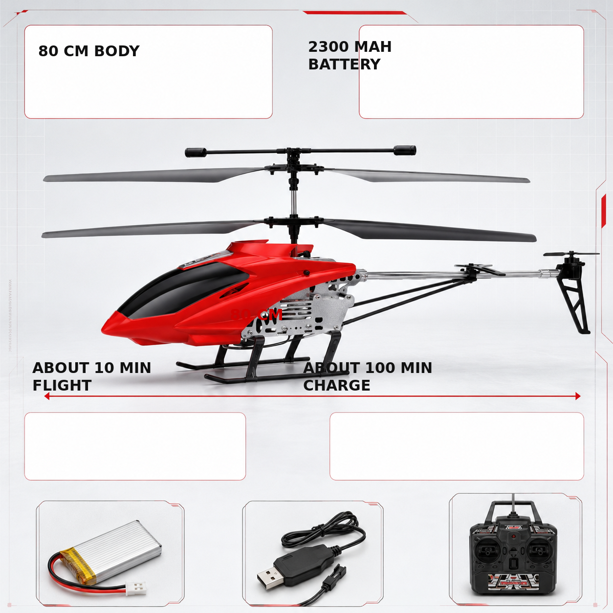 Large RC helicopter specifications