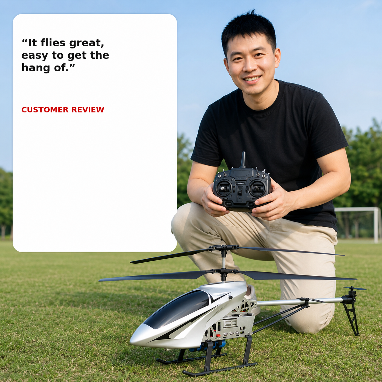 Customer review for large RC helicopter