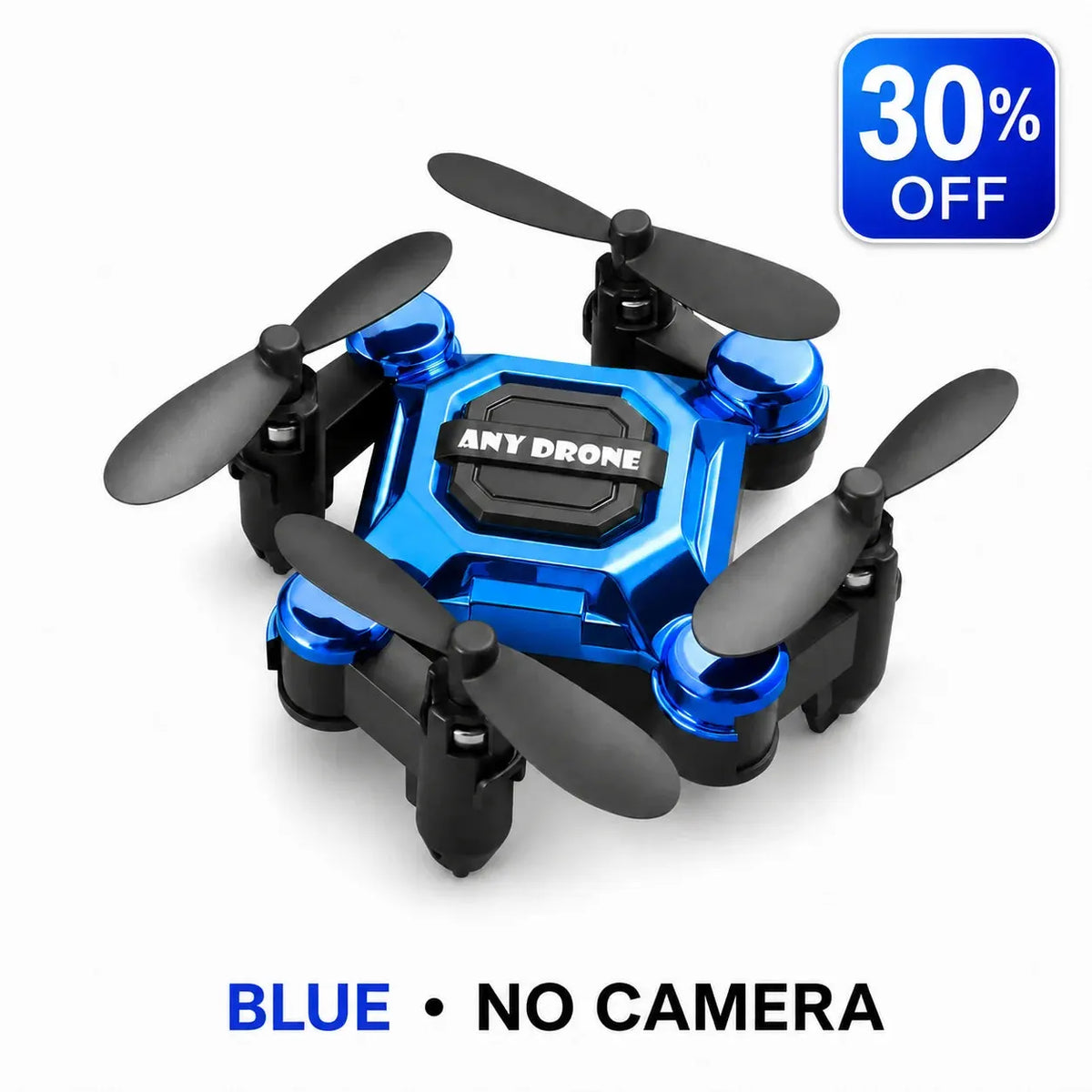 Pocket-Ready Mini Drone Blue No Camera