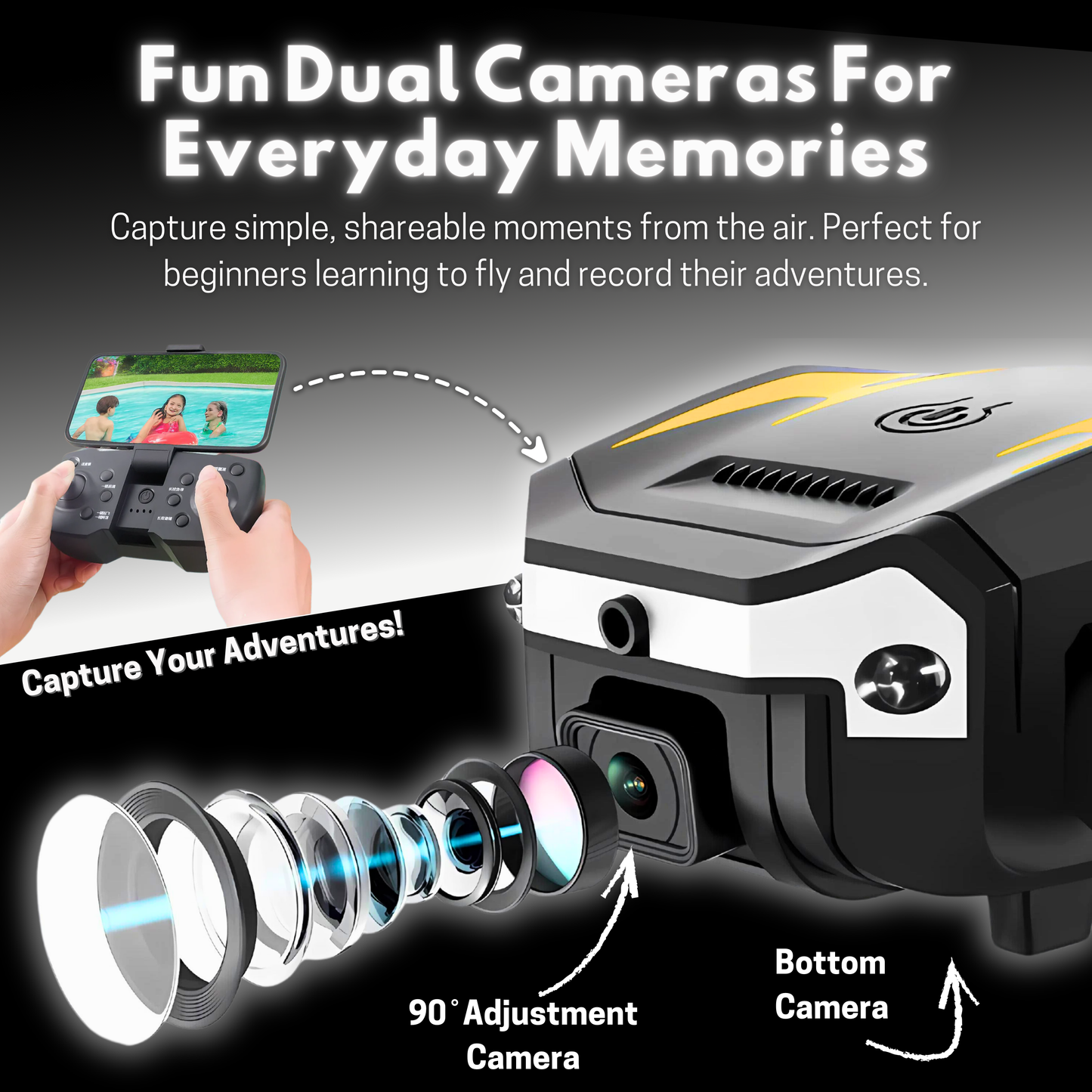 Easy-fly Beginner Drone With Dual Cameras