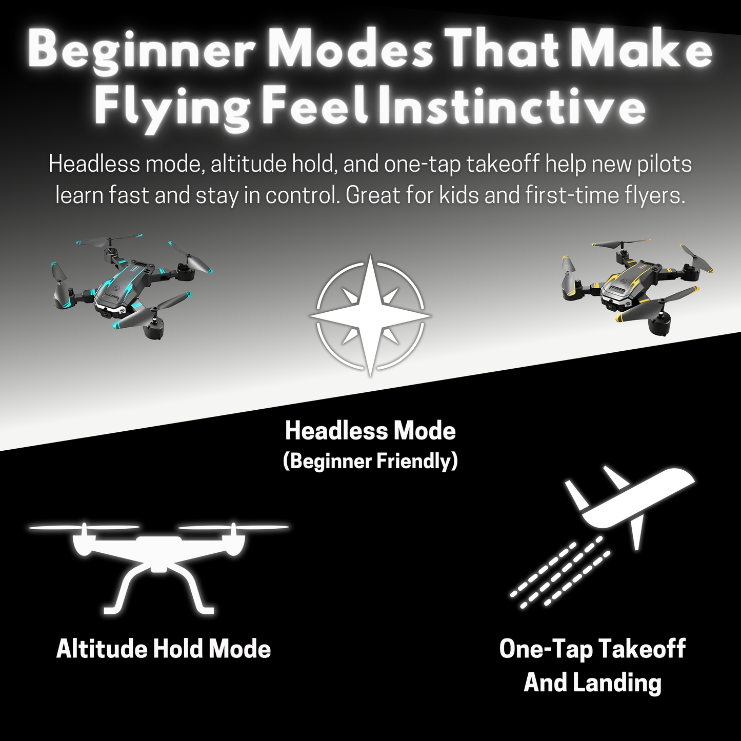 Easy-fly Beginner Drone With Dual Cameras