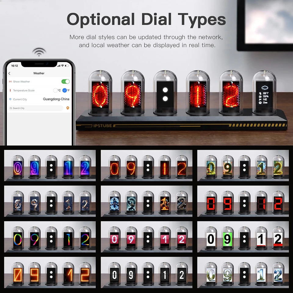 Modern Nixie-Style Digital Clock