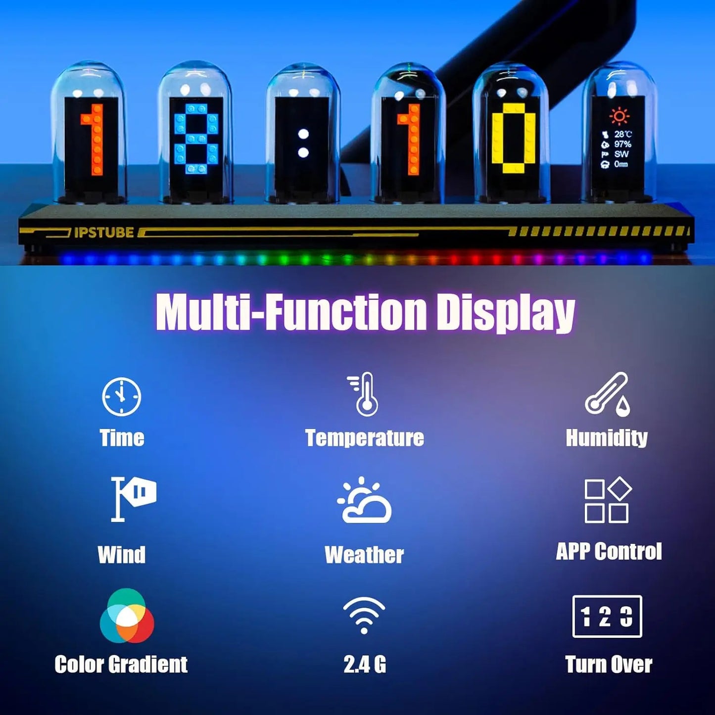 Modern Nixie-Style Digital Clock