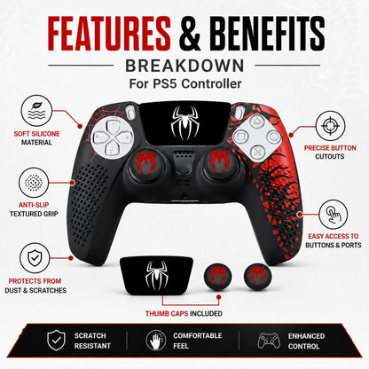Slip-Proof Protective PS5 Spider Skin
