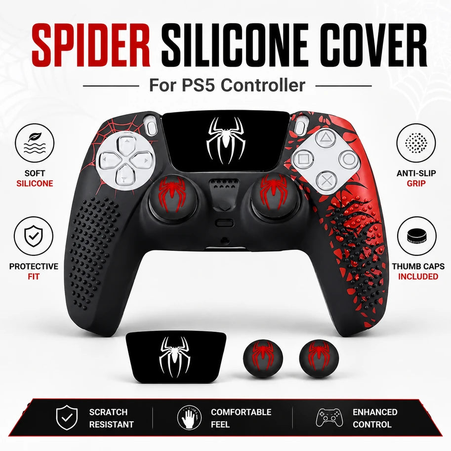 Slip-Proof Protective PS5 Spider Skin